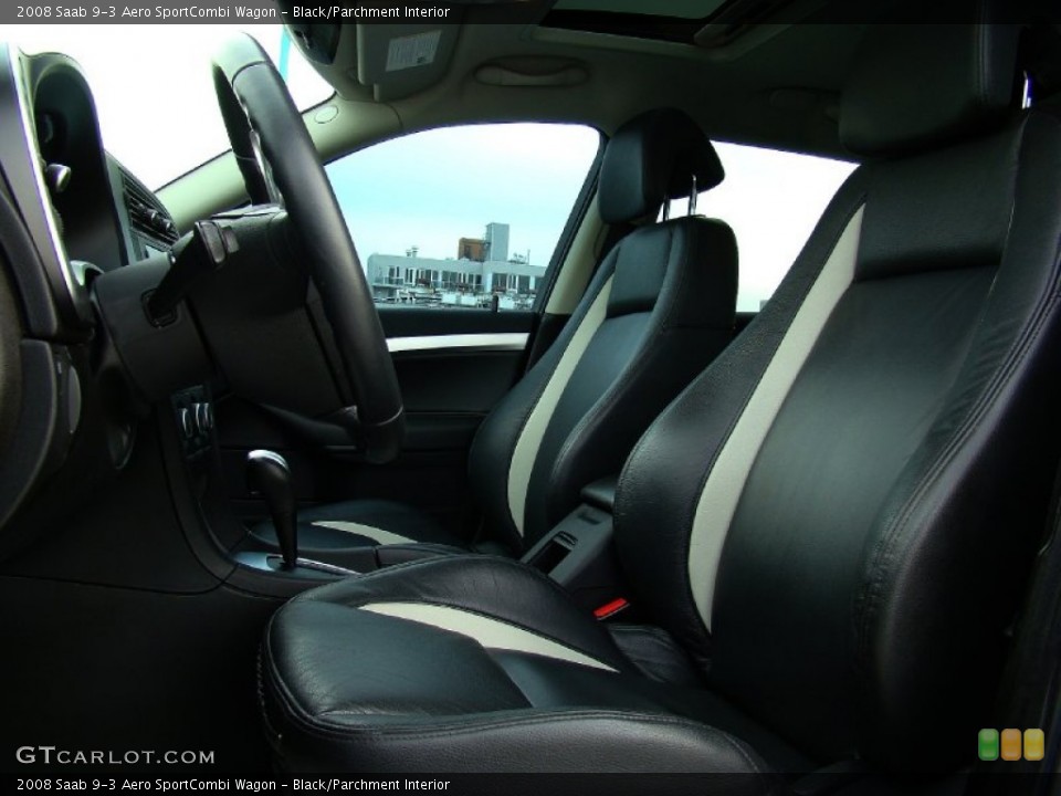 Black/Parchment Interior Photo for the 2008 Saab 9-3 Aero SportCombi Wagon #55809998