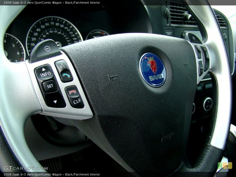 Black/Parchment Interior Steering Wheel for the 2008 Saab 9-3 Aero SportCombi Wagon #55810036