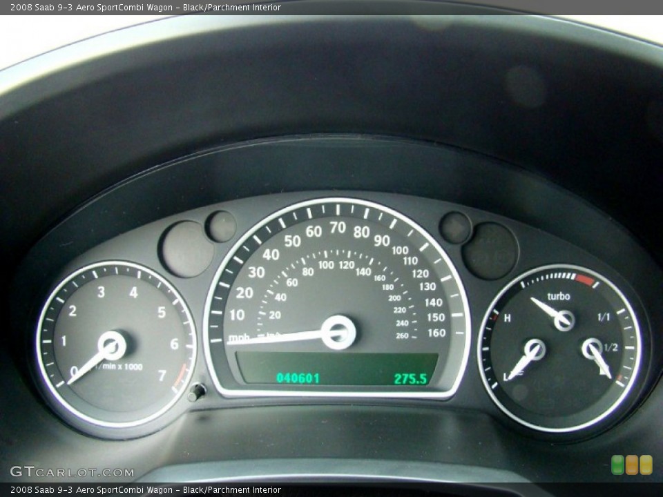 Black/Parchment Interior Gauges for the 2008 Saab 9-3 Aero SportCombi Wagon #55810049