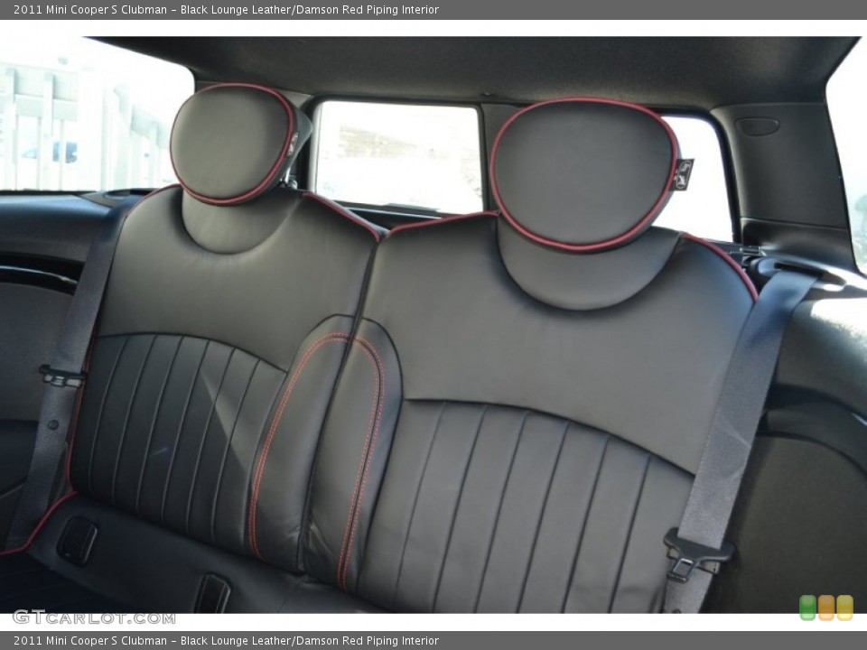 Black Lounge Leather/Damson Red Piping 2011 Mini Cooper Interiors