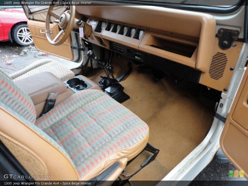 Spice Beige Interior Dashboard for the 1995 Jeep Wrangler Rio Grande 4x4 #55812032