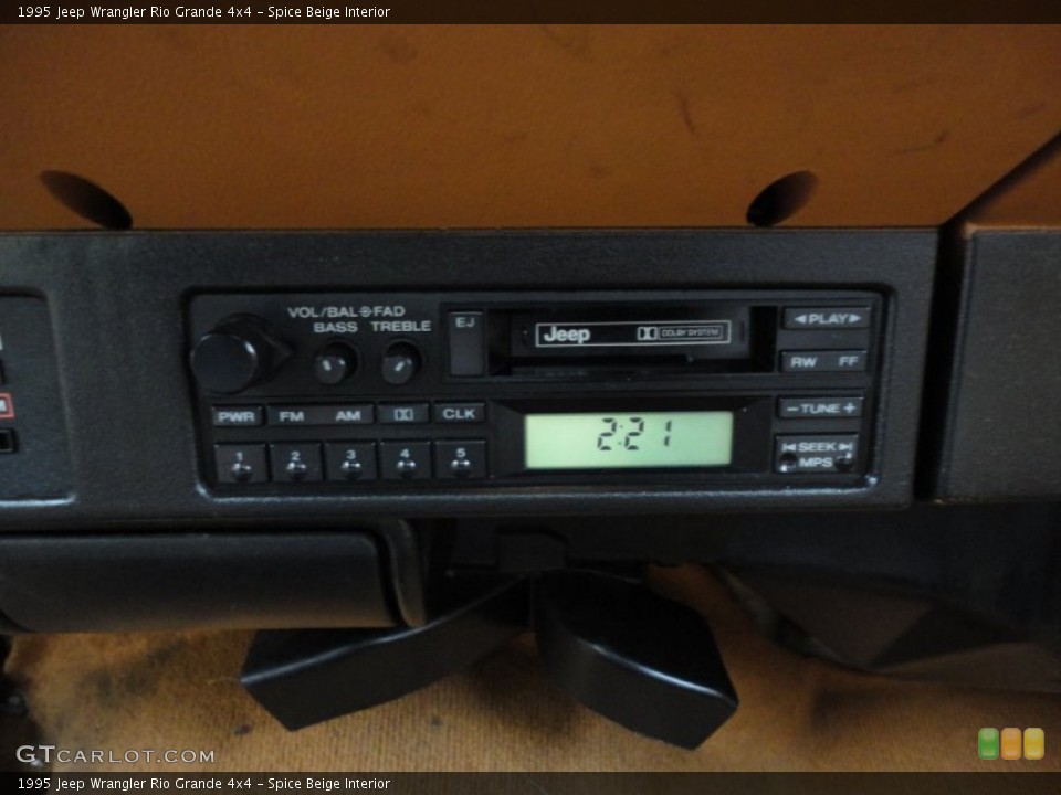Spice Beige Interior Audio System for the 1995 Jeep Wrangler Rio Grande 4x4 #55812050