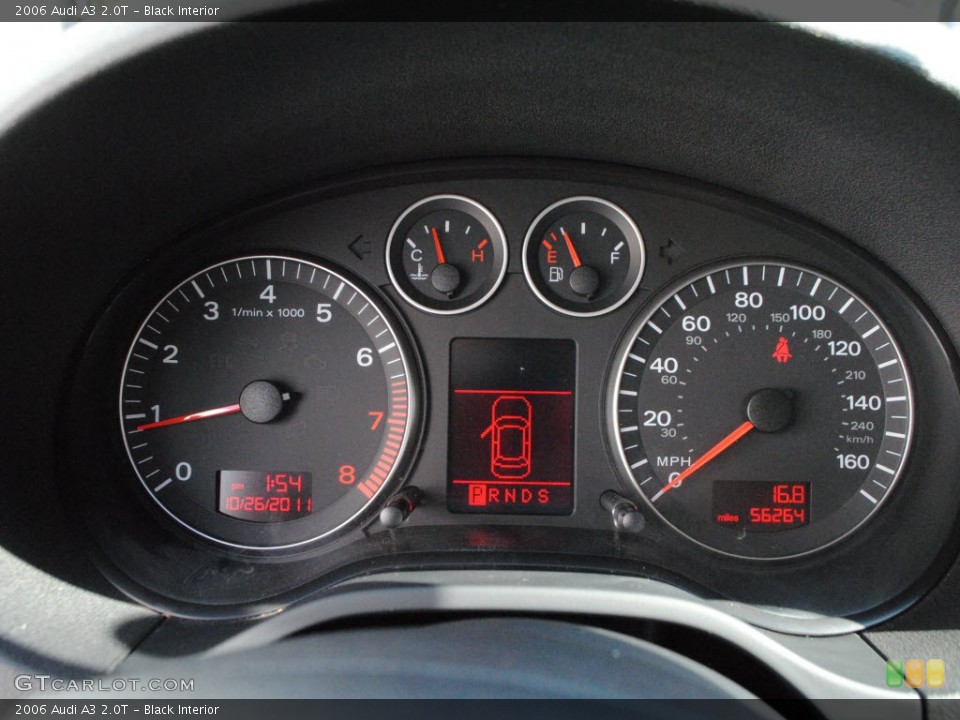Black Interior Gauges for the 2006 Audi A3 2.0T #55813112