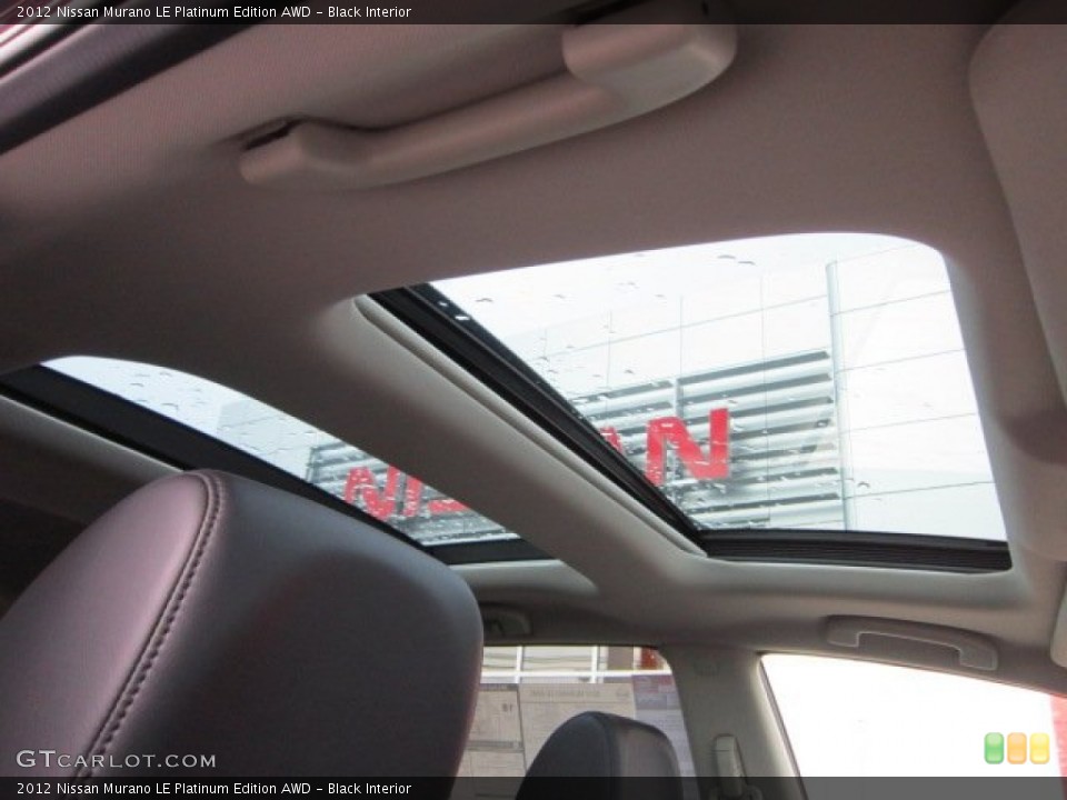 Black Interior Sunroof for the 2012 Nissan Murano LE Platinum Edition AWD #55815650
