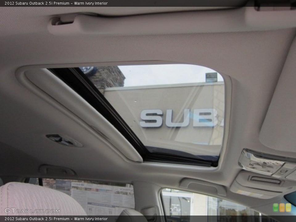 Warm Ivory Interior Sunroof for the 2012 Subaru Outback 2.5i Premium #55816973