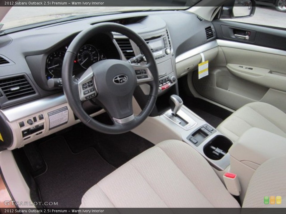 Warm Ivory Interior Prime Interior for the 2012 Subaru Outback 2.5i Premium #55817022