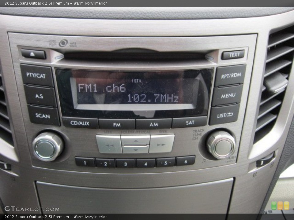 Warm Ivory Interior Audio System for the 2012 Subaru Outback 2.5i Premium #55817792