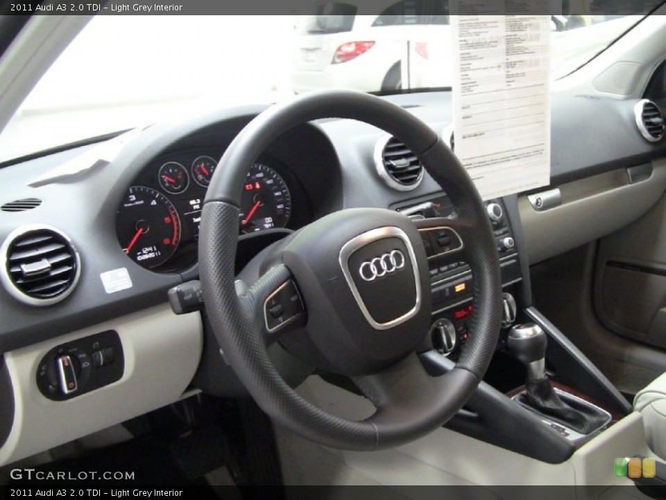 Light Grey Interior Steering Wheel for the 2011 Audi A3 2.0 TDI #55823360