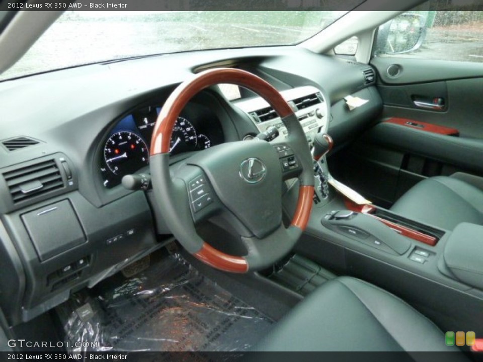 Black Interior Prime Interior for the 2012 Lexus RX 350 AWD #55825093