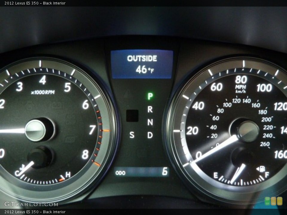 Black Interior Gauges for the 2012 Lexus ES 350 #55825328