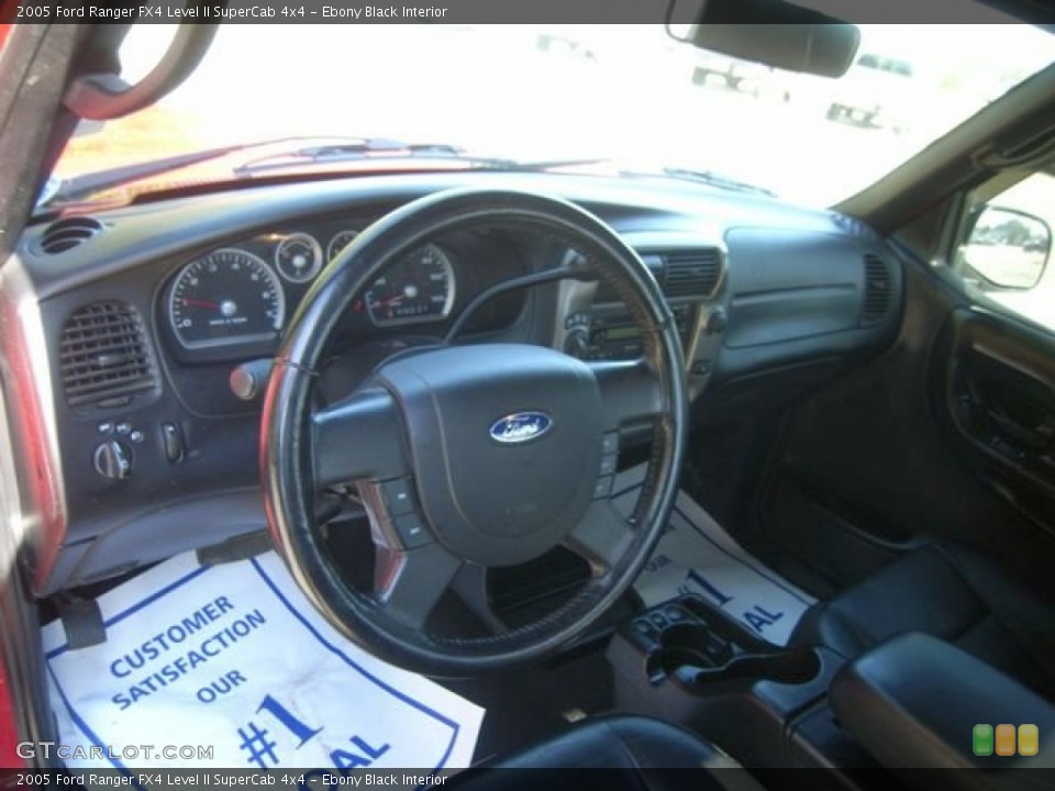 Ebony Black Interior Dashboard for the 2005 Ford Ranger FX4 Level II SuperCab 4x4 #55825397