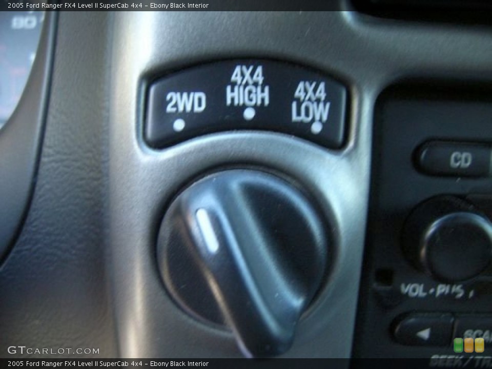 Ebony Black Interior Controls for the 2005 Ford Ranger FX4 Level II SuperCab 4x4 #55825466
