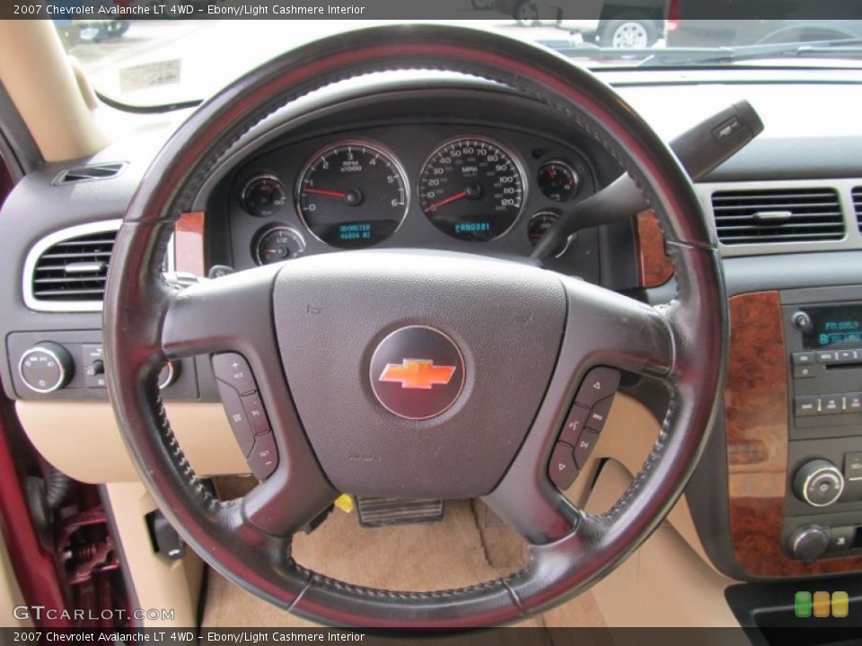 Ebony/Light Cashmere Interior Steering Wheel for the 2007 Chevrolet Avalanche LT 4WD #55825814