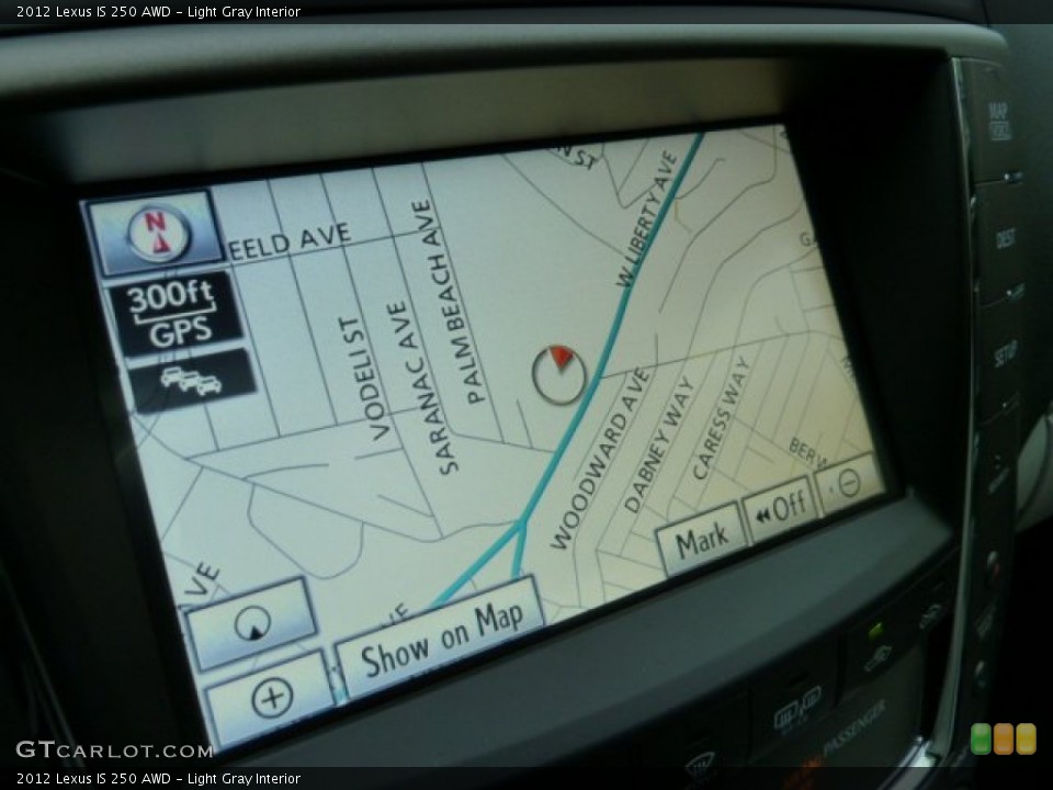 Light Gray Interior Navigation for the 2012 Lexus IS 250 AWD #55825837