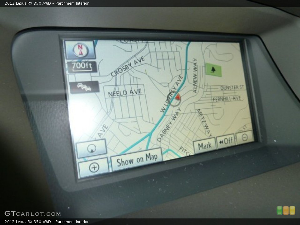 Parchment Interior Navigation for the 2012 Lexus RX 350 AWD #55826189