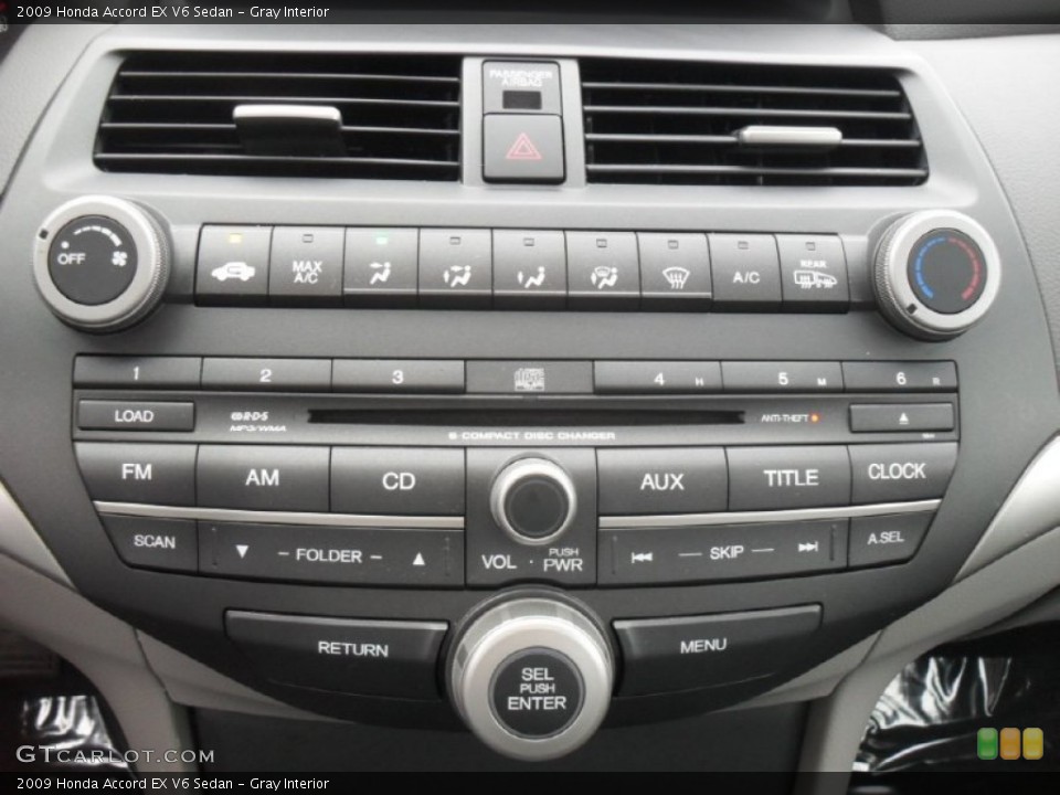 Gray Interior Controls for the 2009 Honda Accord EX V6 Sedan #55826624