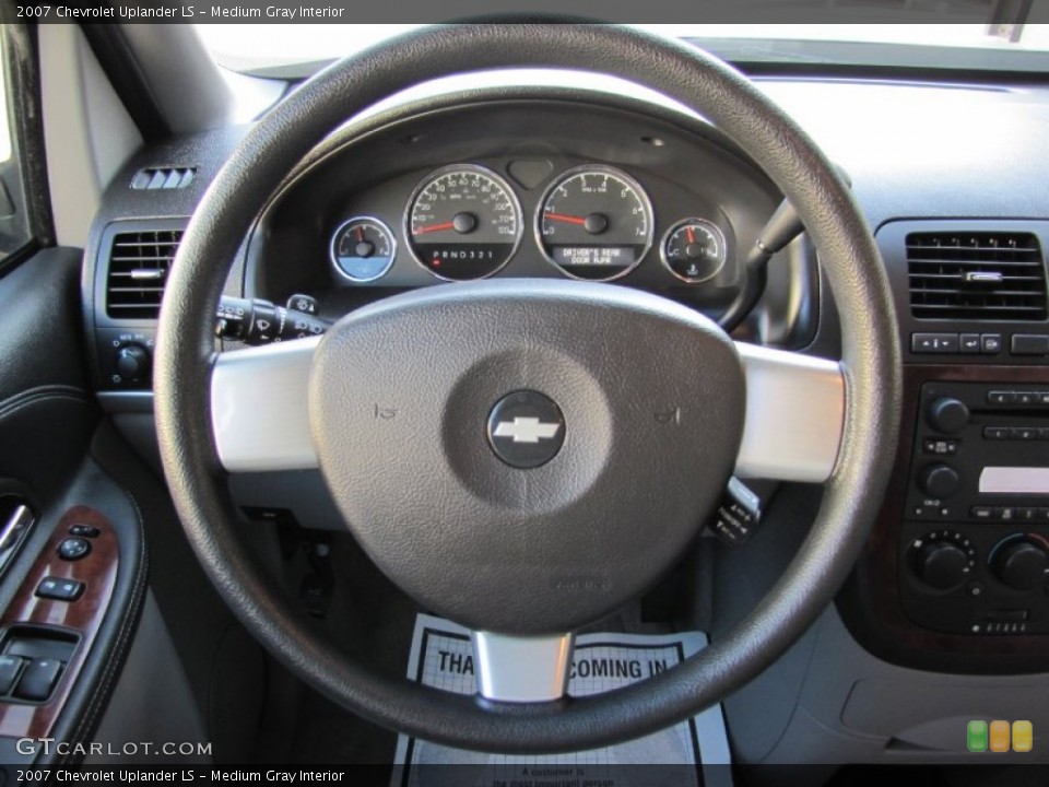 Medium Gray Interior Steering Wheel for the 2007 Chevrolet Uplander LS #55830410