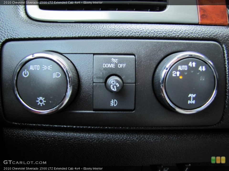 Ebony Interior Controls for the 2010 Chevrolet Silverado 1500 LTZ Extended Cab 4x4 #55831022