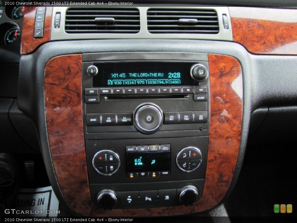 Ebony Interior Controls for the 2010 Chevrolet Silverado 1500 LTZ Extended Cab 4x4 #55831052