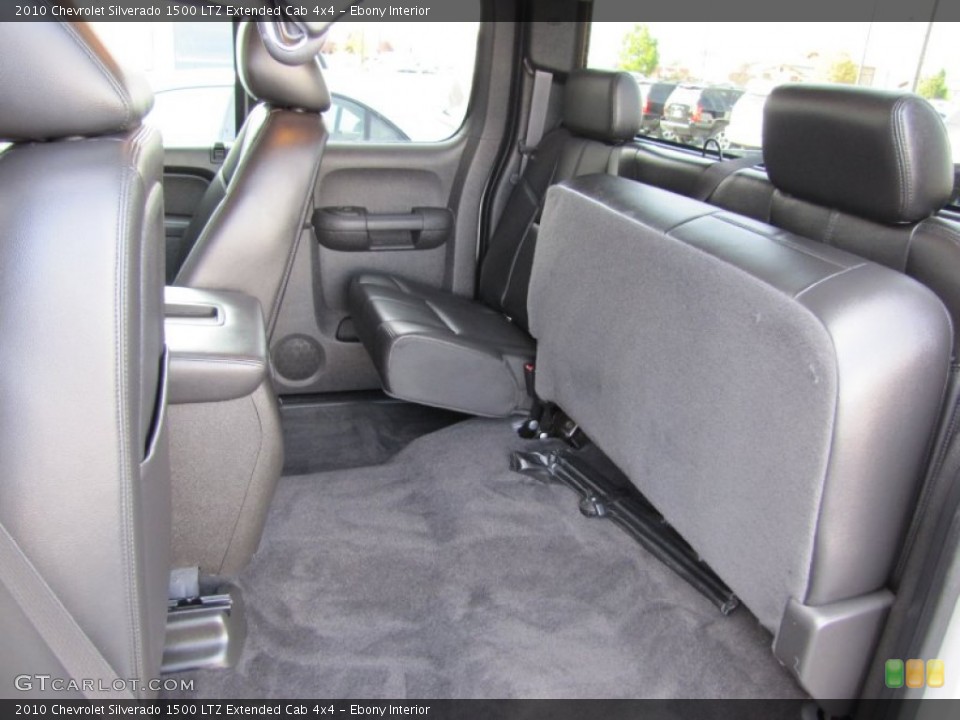 Ebony Interior Photo for the 2010 Chevrolet Silverado 1500 LTZ Extended Cab 4x4 #55831163