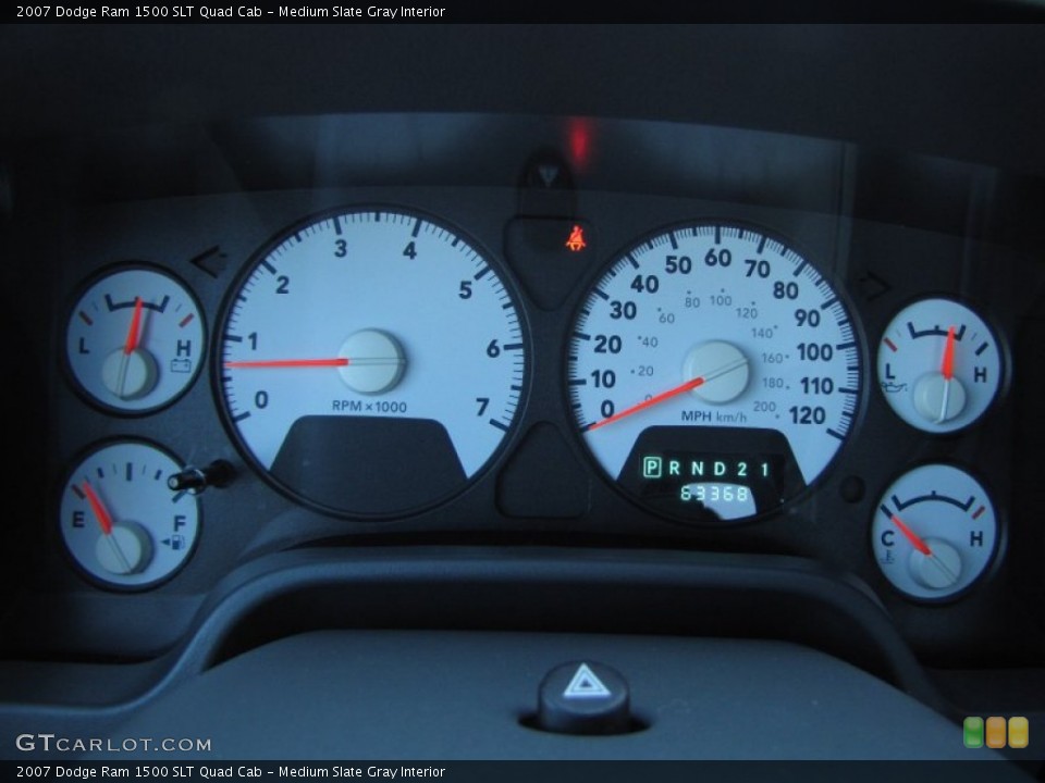 Medium Slate Gray Interior Gauges for the 2007 Dodge Ram 1500 SLT Quad Cab #55831301