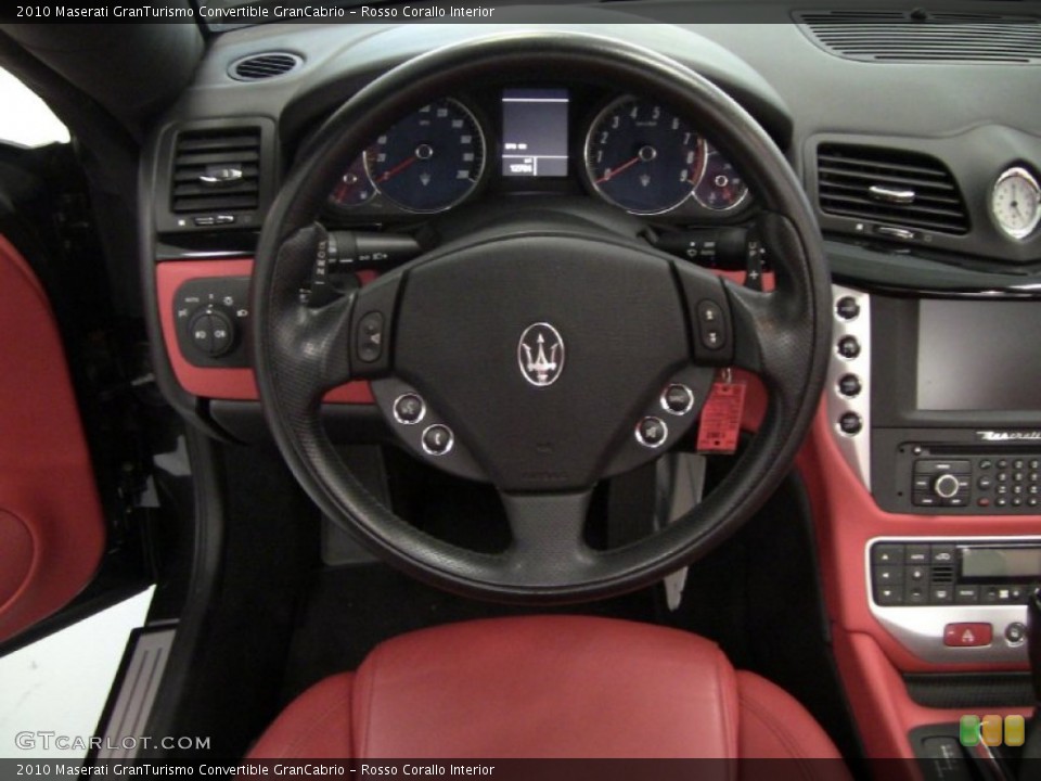 Rosso Corallo Interior Steering Wheel for the 2010 Maserati GranTurismo Convertible GranCabrio #55832486