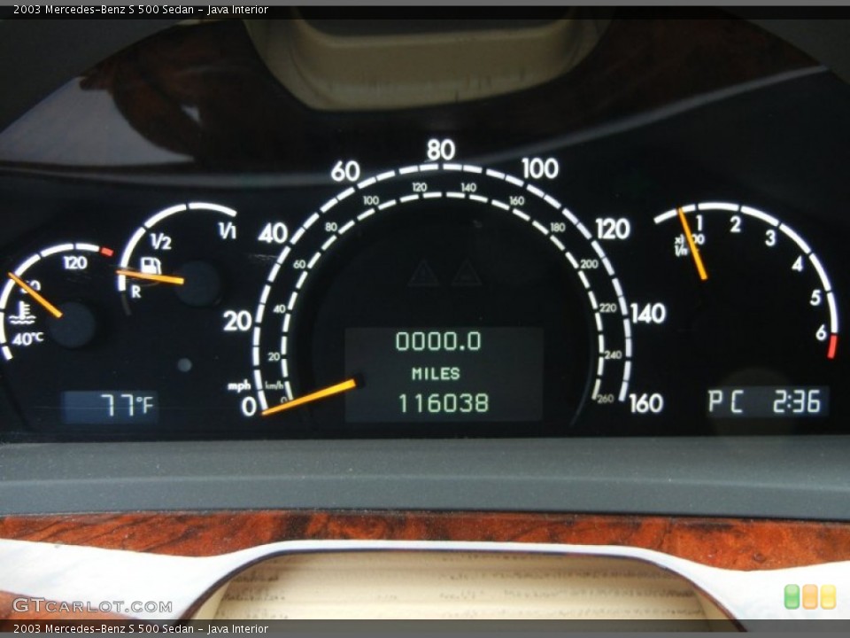 Java Interior Gauges for the 2003 Mercedes-Benz S 500 Sedan #55833296