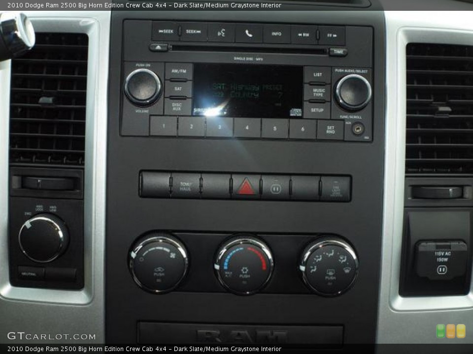 Dark Slate/Medium Graystone Interior Controls for the 2010 Dodge Ram 2500 Big Horn Edition Crew Cab 4x4 #55833491