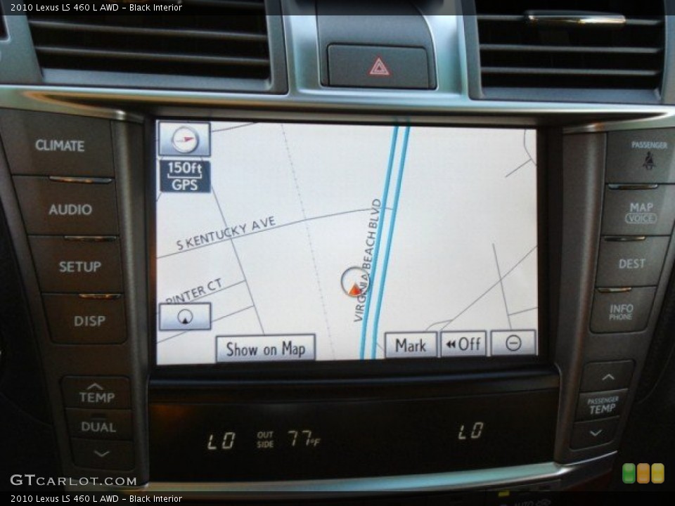 Black Interior Navigation for the 2010 Lexus LS 460 L AWD #55836141