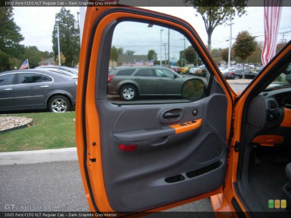 Dark Graphite Grey Interior Door Panel for the 2003 Ford F150 XLT Regular Cab #55837907