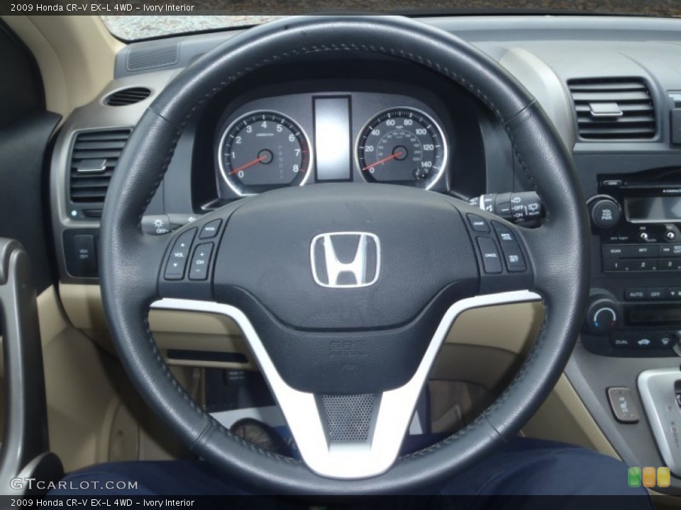 Ivory Interior Steering Wheel for the 2009 Honda CR-V EX-L 4WD #55838081