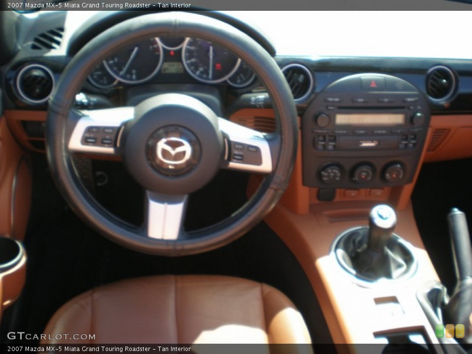 Tan Interior Dashboard for the 2007 Mazda MX-5 Miata Grand Touring Roadster #55838702