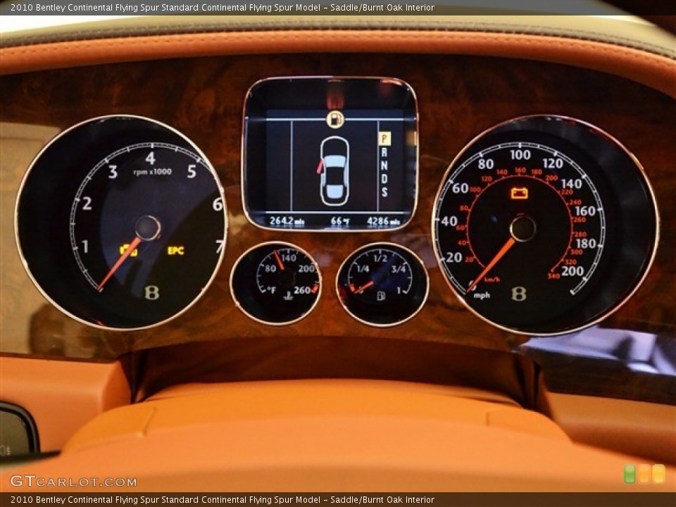 Saddle/Burnt Oak Interior Gauges for the 2010 Bentley Continental Flying Spur  #55842830