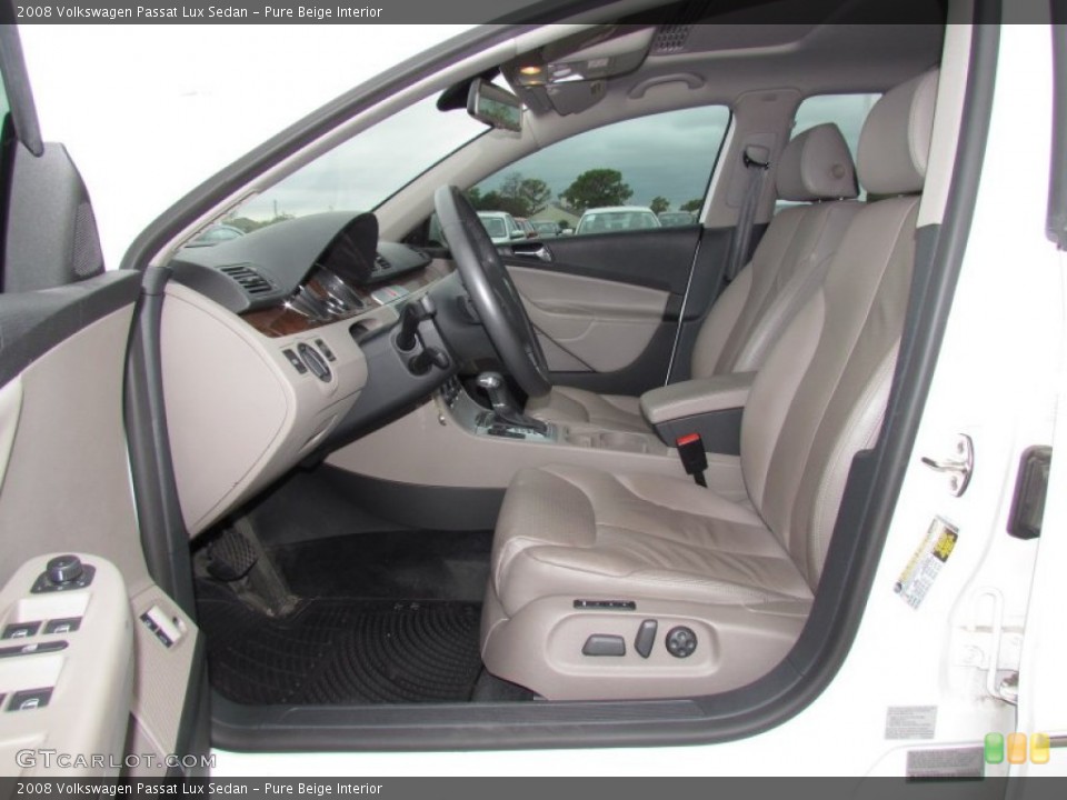 Pure Beige Interior Photo for the 2008 Volkswagen Passat Lux Sedan #55845359