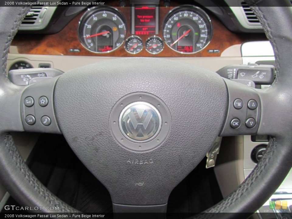 Pure Beige Interior Steering Wheel for the 2008 Volkswagen Passat Lux Sedan #55845380
