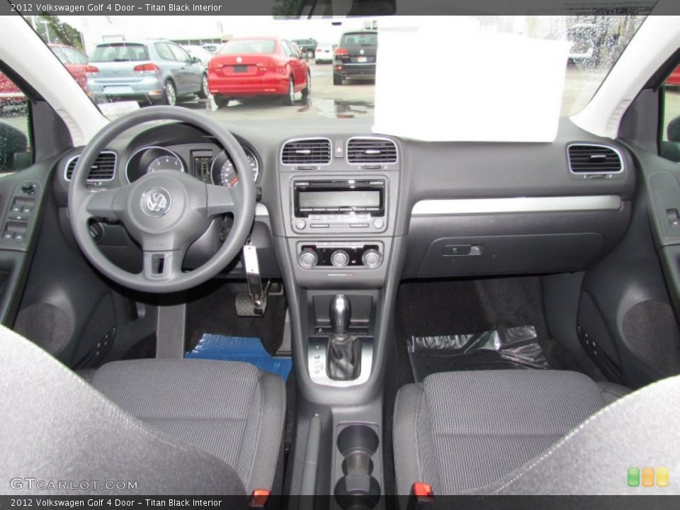 Titan Black Interior Dashboard for the 2012 Volkswagen Golf 4 Door #55846092