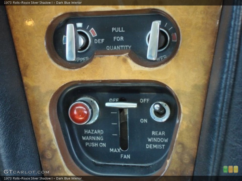 Dark Blue Interior Controls for the 1973 Rolls-Royce Silver Shadow I #55851397