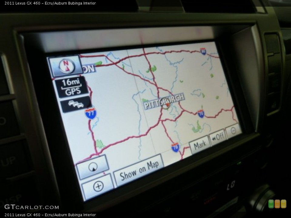 Ecru/Auburn Bubinga Interior Navigation for the 2011 Lexus GX 460 #55852834
