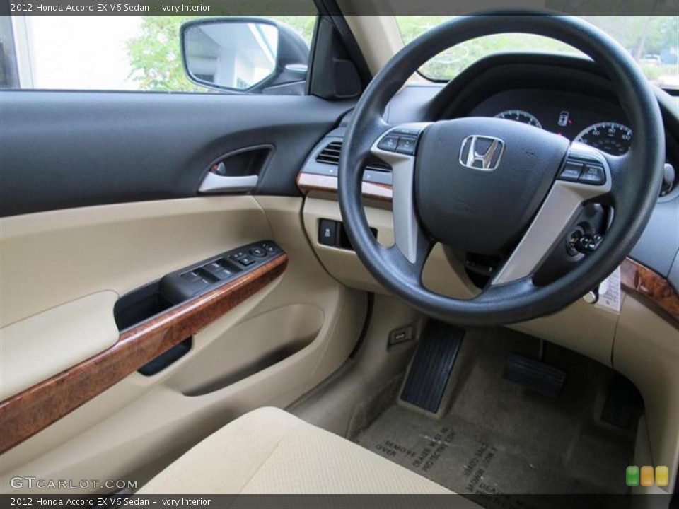 Ivory Interior Steering Wheel for the 2012 Honda Accord EX V6 Sedan #55854328
