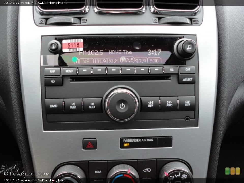 Ebony Interior Audio System for the 2012 GMC Acadia SLE AWD #55854988