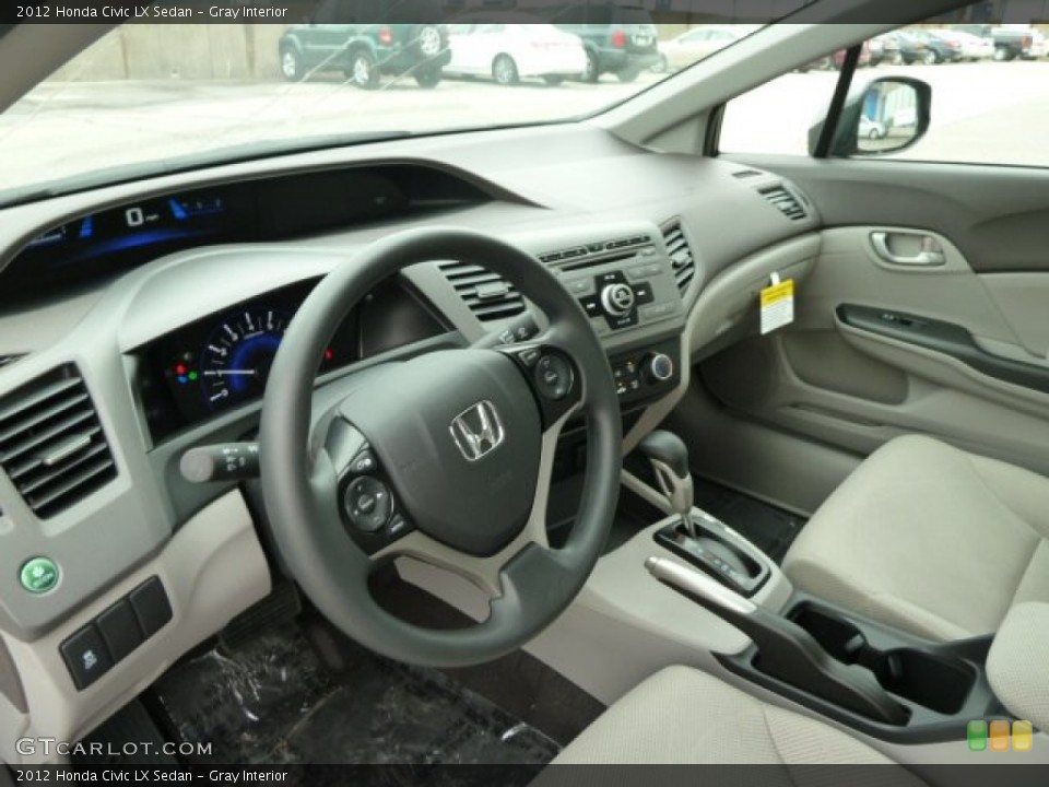 Gray Interior Prime Interior for the 2012 Honda Civic LX Sedan #55855159