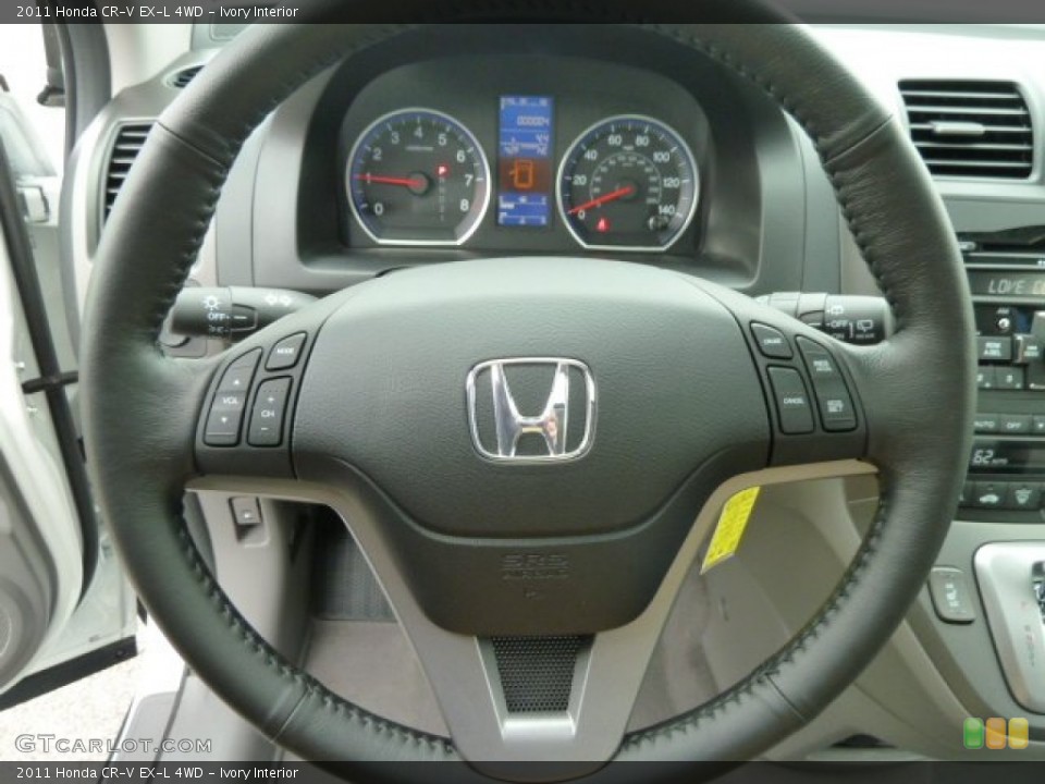 Ivory Interior Steering Wheel for the 2011 Honda CR-V EX-L 4WD #55856164