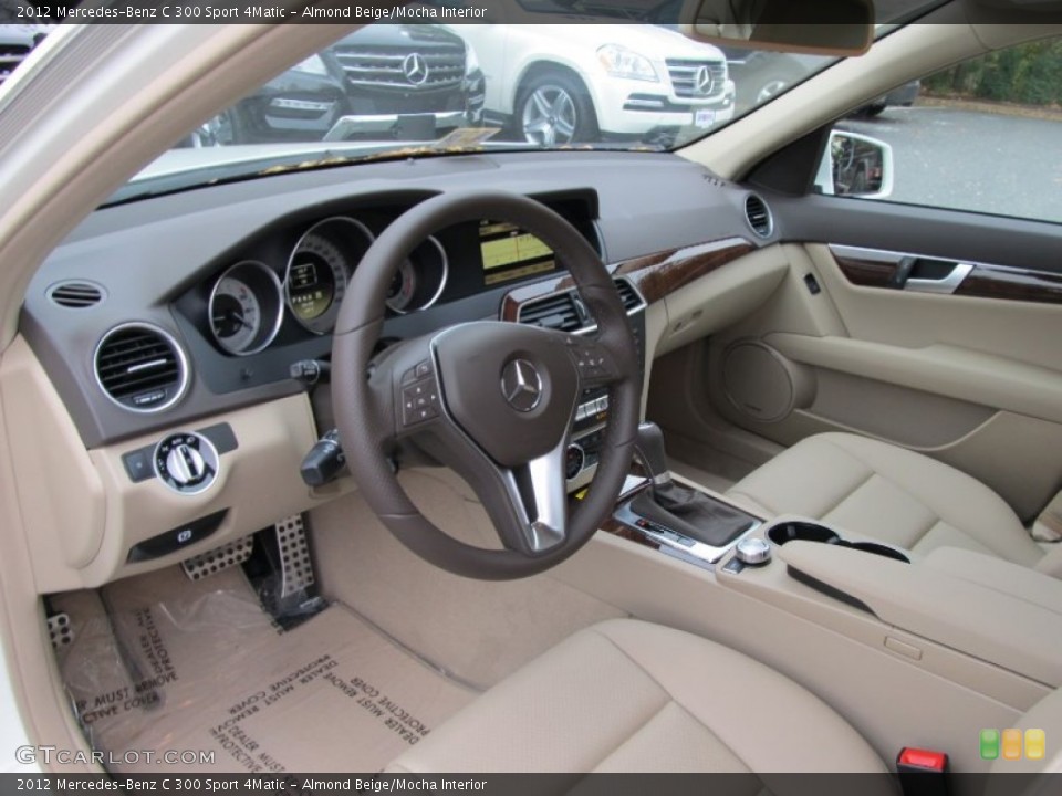 Almond Beige/Mocha Interior Photo for the 2012 Mercedes-Benz C 300 Sport 4Matic #55857129