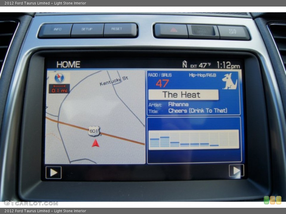 Light Stone Interior Navigation for the 2012 Ford Taurus Limited #55858831