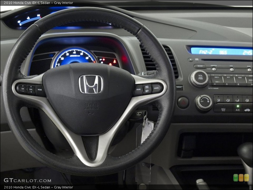 Gray Interior Steering Wheel for the 2010 Honda Civic EX-L Sedan #55860163