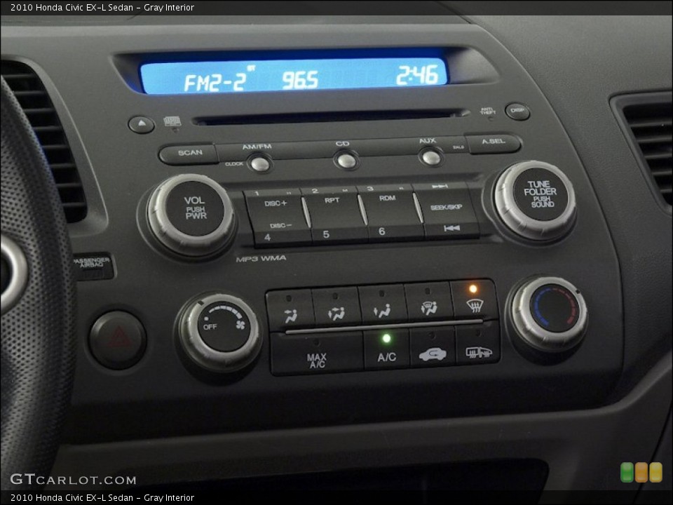 Gray Interior Controls for the 2010 Honda Civic EX-L Sedan #55860191