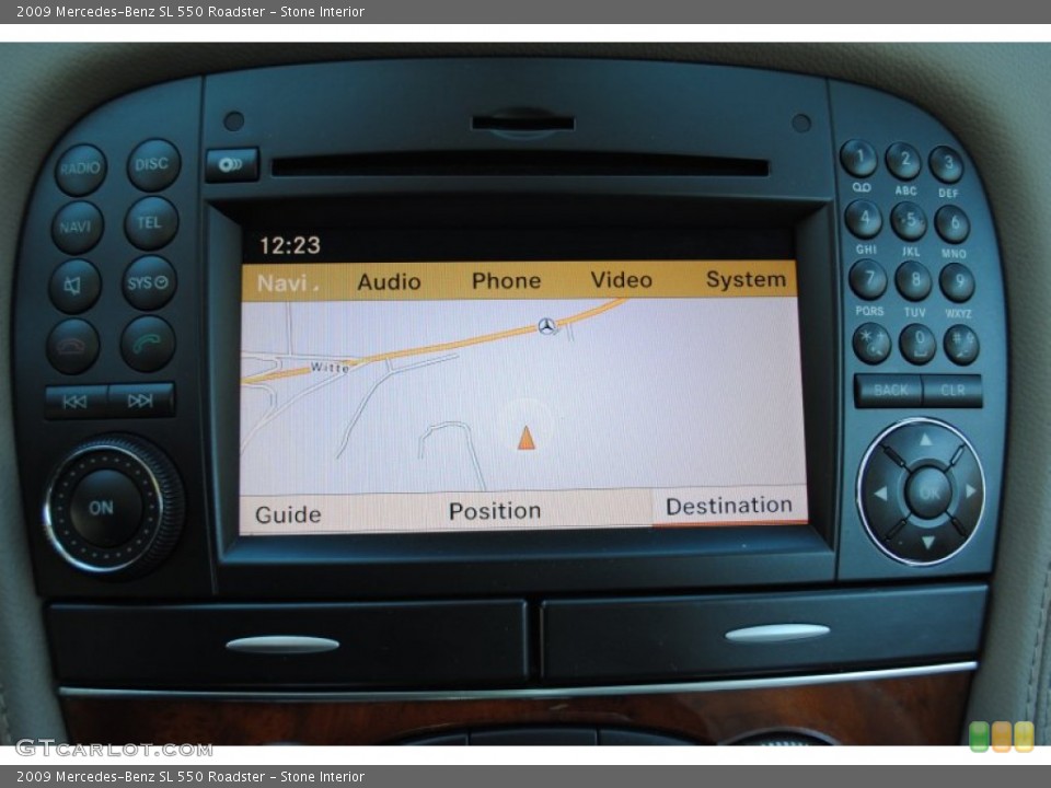 Stone Interior Navigation for the 2009 Mercedes-Benz SL 550 Roadster #55862668