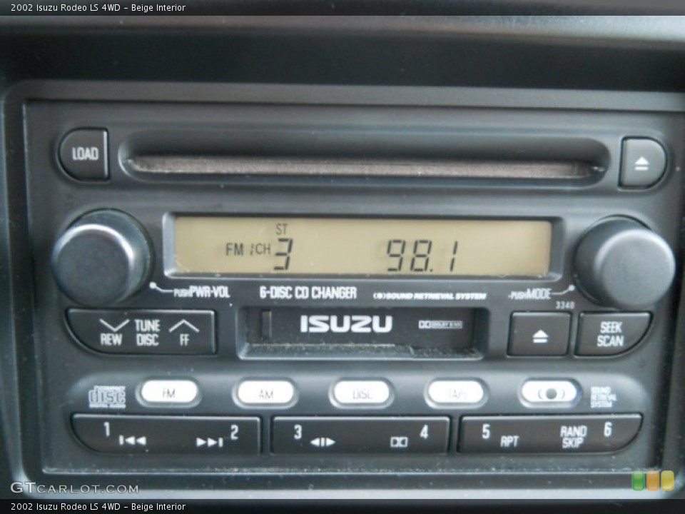Beige Interior Audio System for the 2002 Isuzu Rodeo LS 4WD #55862805