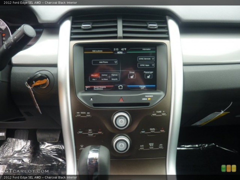 Charcoal Black Interior Controls for the 2012 Ford Edge SEL AWD #55864075
