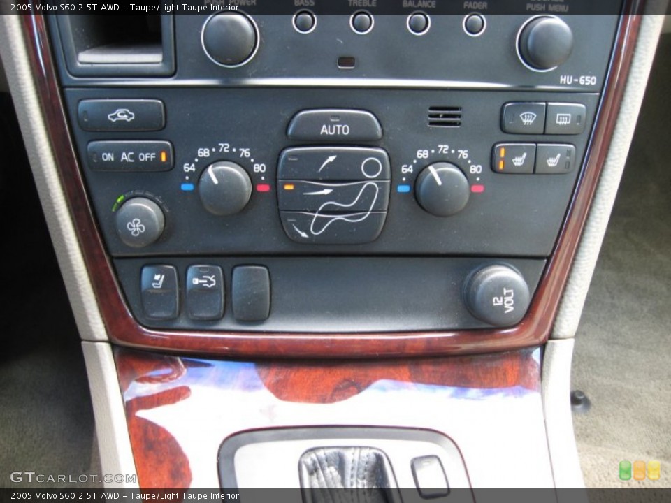 Taupe/Light Taupe Interior Controls for the 2005 Volvo S60 2.5T AWD #55867195